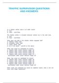 Traffic Supervisor NEWEST 2025/2026 ACTUAL EXAM COMPLETE QUESTIONS AND CORRECT DETAILED ANSWERS (VERIFIED ANSWERS) |ALREADY GRADED A+||BRAND NEW!!
