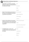 Medical Ethics and Detainee Operations exam- 89 Q's and A's