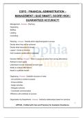 CGFO - FINANCIAL ADMINISTRATION &ndash; MANAGEMENT &vert; QUIZ SMART &vert; SCORE HIGH &vert; GUARANTEED ACCURACY&excl;