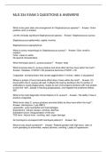 MLS 334 EXAM 3 QUESTIONS & ANSWERS