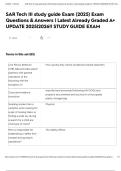 SAR Tech III study guide Exam (2025) Exam Questions & Answers | Latest Already Graded A+ UPDATE 2025|2026!! STUDY GUIDE EXAM