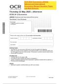 OCR 2025 Economics J205&sol;02 National and International Economics Merged Question Paper and Mark Scheme
