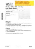 OCR 2025 English Literature J352&sol;01 Exploring modern and literary heritage texts Merged Question Paper and Mark Scheme