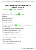 RMIN 4000 UGA Test 1&period; Chapters 1-3  Questions and Correct Answers
