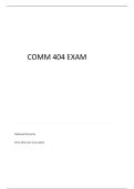 COMM 404 TEST 4 QUESTIONS AND ANSWERS WELL ILLUSTRATED &lpar;GRADED A&plus;&rpar; &vert; NEWLY UPDATED 2025 