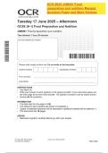 OCR 2025 J309&sol;01 Food Preparation and Nutrition Merged Question Paper and Mark Scheme