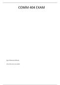 COMM 404 WVU EXAM 1 QUESTIONS AND ANSWERS WELL ILLUSTRATED &lpar;GRADED A&plus;&rpar; &vert; NEWLY UPDATED 2025 &vert; GUARANTEED SUCCESS
