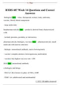 RXRS 407 Week 14 Questions and Correct  Answers