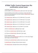 ATSSA Traffic Control Supervisor Re certification actual exam 