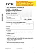 OCR 2025 Geography B &lpar;Geography for Enquiring Minds&rpar; J384&sol;02 People and Society Merged Question Paper and Mark Scheme