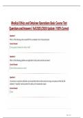 Medical Ethics and Detainee Operations Basic Course Test  Questions and Answers &vert; Fall 2025&sol;2026 Update &vert; 100&percnt; Correct