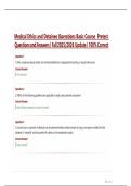 Medical Ethics and Detainee Operations Basic Course  Pretest  Questions and Answers &vert; Fall 2025&sol;2026 Update &vert; 100&percnt; Correct