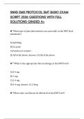 SNHD EMS PROTOCOL EMT BASIC EXAM SCRIPT 2026 QUESTIONS WITH FULL SOLUTIONS GRADED A&plus;