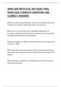 SNHD EMS PROTOCOL EMT BASIC FINAL PAPER 2026 COMPLETE QUESTIONS AND CORRECT ANSWERS
