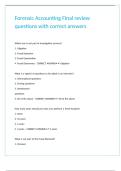 Forensic Accounting Final review questions with correct answers