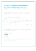 Forensic Accounting Practice Exam Questions With Correct Answers
