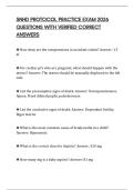 SNHD PROTOCOL PRACTICE EXAM 2026 QUESTIONS WITH VERIFIED CORRECT ANSWERS