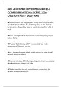 SOS MECHANIC CERTIFICATION BUNDLE COMPREHENSIVE EXAM SCRIPT 2026 QUESTIONS WITH SOLUTIONS
