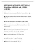 STATE BOARD INSTRUCTOR CERTIFICATION EXAM 2026 QUESTIONS AND VERIFIED ANSWERS