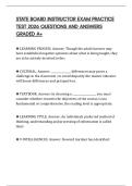 STATE BOARD INSTRUCTOR EXAM PRACTICE TEST 2026 QUESTIONS AND ANSWERS GRADED A&plus;