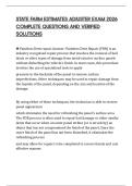 STATE FARM ESTIMATES ADJUSTER EXAM 2026 COMPLETE QUESTIONS AND VERIFIED SOLUTIONS