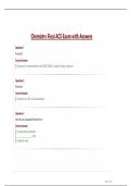 Chemistry Final ACS Exam with Answers