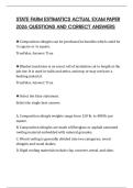 STATE FARM ESTIMATICS ACTUAL EXAM PAPER 2026 QUESTIONS AND CORRECT ANSWERS