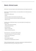 Basic clinical exam safety questions and detailed verified answers solution guaranteed&period;