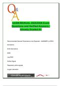 AASM Manual Exam 2025&sol;2026 &ndash; 90&plus; Questions with Answers &vert; Sleep Scoring&comma; Polysomnography&comma; Neurodiagnostics&comma; Clinical Sleep Medicine