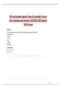 WG-WATCHGUARD Identity Security Essentials Practice Exam Questions and Answers &vert; Fall 2025&sol;2026 Update &vert; 100&percnt; Correct