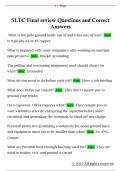 SLTC Final review Questions and Correct  Answers 