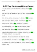SLTC Final Questions and Correct Answers 