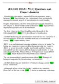 SOCI301 FINAL MCQ Questions and  Correct Answers 