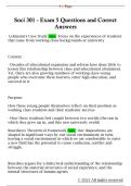 Soci 301 - Exam 5 Questions and Correct  Answers