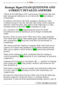 Strategic Mgmt EXAM QUESTIONS AND  CORRECT DETAILED ANSWERS