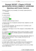 Strategic MGMT - Chapter 4 EXAM  QUESTIONS WITH CORRECT ANSWERS  Questions and Correct Answers