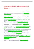 Frontier Flight Attendant&comma; FAR Exam Questions and Answers