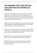 SUB ASSESSMENT STUDY GUIDE 2026 FINAL EXAM QUESTIONS WITH ANSWERS FULLY SOLVED A&plus;&period;