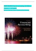 TEST BANK Financial Accounting&comma; 6th Edition Chapters 1 &ndash; 12 Complete By David Spiceland&comma; Wayne Thomas and Don Herrmann