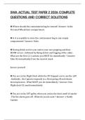 SWA ACTUAL TEST PAPER 2 2026 COMPLETE QUESTIONS AND CORRECT SOLUTIONS
