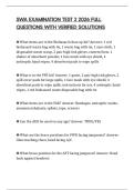 SWA EXAMINATION TEST 2 2026 FULL QUESTIONS WITH VERIFIED SOLUTIONS