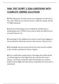 SWA TEST SCRIPT 2 2026 QUESTIONS WITH COMPLETE VERIFIED SOLUTIONS