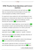 STSC Practice Exam Questions and Correct  Answers