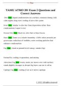 TAMU ATMO 201 Exam 2 Questions and  Correct Answers 