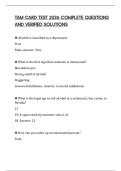 TAM CARD TEST 2026 COMPLETE QUESTIONS AND VERIFIED SOLUTIONS