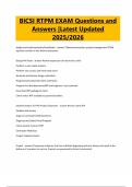 BICSI RTPM EXAM Questions and Answers &vert;Latest Updated 2025&sol;2026