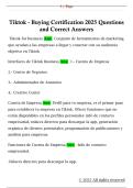 Tiktok - Buying Certification 2025 Questions  and Correct Answers