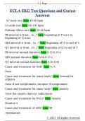UCLA EKG Test Questions and Correct  Answers 
