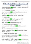 UCLA Health EKG Exam Questions and  Correct Answers 