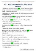 UCLA EKG test Questions and Correct  Answers